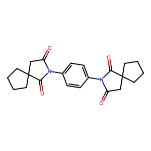 2,2'-(1,4-Phenylene)di(2-azaspiro[4.4]nonane-1,3-dione) structure