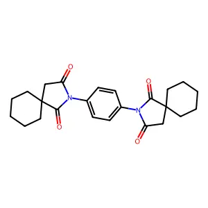 2,2'-(1,4-Phenylene)di(2-azaspiro[4.5]decane-1,3-dione) structure
