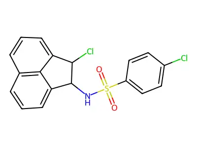4-chloro-N-(2-chloro-1,2-dihydroacenaphthylen-1-yl)benzenesulfonamide structure