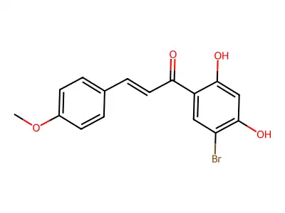 1-(5-Bromo-2,4-dihydroxyphenyl)-3-(4-methoxyphenyl)prop-2-en-1-one structure