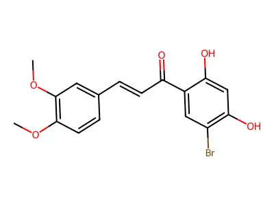 1-(5-Bromo-2,4-dihydroxyphenyl)-3-(3,4-dimethoxyphenyl)prop-2-en-1-one structure