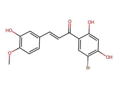 1-(5-Bromo-2,4-dihydroxyphenyl)-3-(3-hydroxy-4-methoxyphenyl)prop-2-en-1-one structure