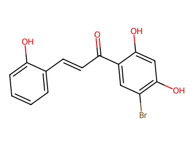 1-(5-Bromo-2,4-dihydroxyphenyl)-3-(2-hydroxyphenyl)prop-2-en-1-one structure