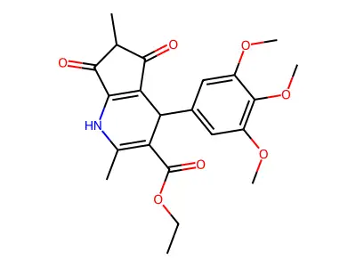 1H-1-Pyrindine-3-carboxylic acid, 4,5,6,7-tetrahydro-2,6-dimethyl-5,7-dioxo-4-(3,4,5-trimethoxyphenyl)-, ethyl ester structure