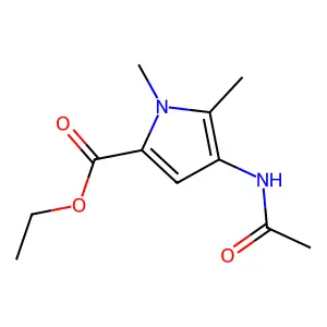 Ethyl 4-acetamido-1,5-dimethyl-1H-pyrrole-2-carboxylate structure