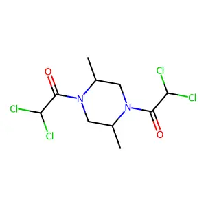 Piperazine, 1,4-bis(dichloroacetyl)-2,5-dimethyl- structure
