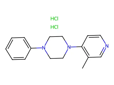 Piperazine, 1-(2-methyl-4-pyridyl)-4-phenyl-, dihydrochloride structure