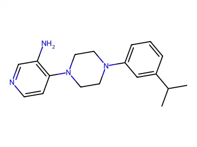 Piperazine, 1-(3-amino-4-pyridyl)-4-(m-isopropylphenyl)- structure
