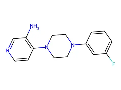 Piperazine, 1-(3-amino-4-pyridyl)-4-(m-fluorophenyl)- structure