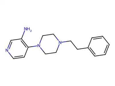 Piperazine, 1-(3-amino-4-pyridyl)-4-phenethyl- structure