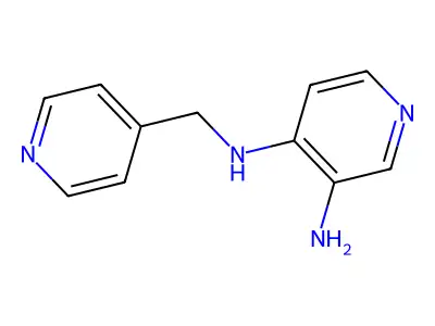 Pyridine, 3-amino-4-((4-pyridylmethyl)amino)-, dihydrochloride structure