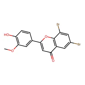 6,8-Dibromo-2-(4-hydroxy-3-methoxyphenyl)chromen-4-one structure