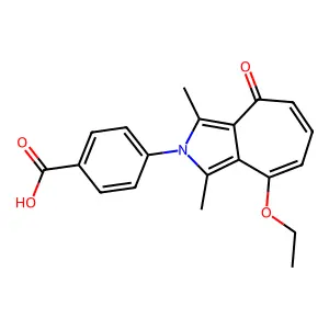 4-(4-Ethoxy-1,3-dimethyl-8-oxocyclohepta[c]pyrrol-2-yl)benzoic acid structure