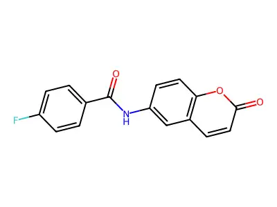 4-fluoro-N-(2-oxo-2H-chromen-6-yl)benzamide structure