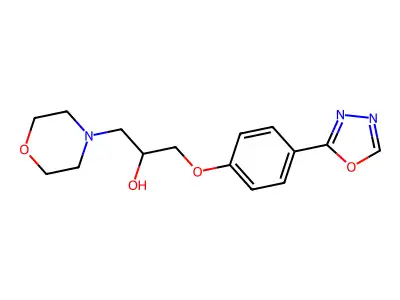 1-(4-(1,3,4-Oxadiazol-2-yl)phenoxy)-3-morpholinopropan-2-ol structure