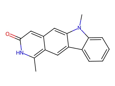 1,6-dimethyl-6H-pyrido[4,3-b]carbazol-3-ol structure