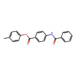 Benzoic acid, 4-(benzoylamino)-, 4-methylphenyl ester structure