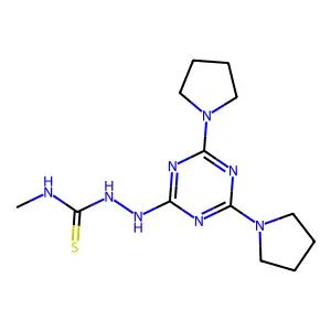 2-(4,6-di(pyrrolidin-1-yl)-1,3,5-triazin-2-yl)-N-methylhydrazinecarbothioamide structure