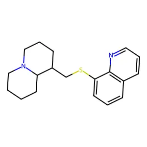 8-[[(Octahydro-2H-quinolizin-1-yl)methyl]thio]-quinoline structure