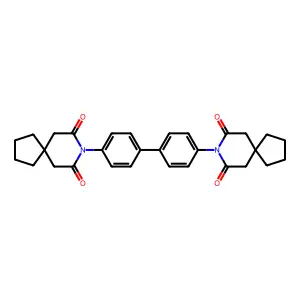 8-[4-[4-(7,9-dioxo-8-azaspiro[4.5]decan-8-yl)phenyl]phenyl]-8-azaspiro[4.5]decane-7,9-dione structure