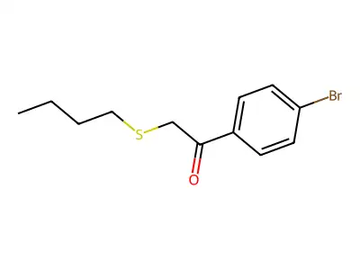 1-(4-Bromophenyl)-2-(butylsulfanyl)ethan-1-one structure