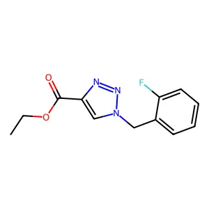 ethyl 1-[(2-fluorophenyl)methyl]-1H-1,2,3-triazole-4-carboxylate structure