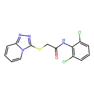 2-([1,2,4]triazolo[4,3-a]pyridin-3-ylthio)-N-(2,6-dichlorophenyl)acetamide structure