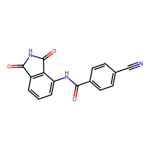 4-cyano-N-(1,3-dioxoisoindol-4-yl)benzamide structure
