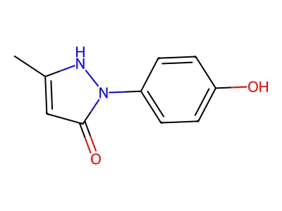 2-(4-hydroxyphenyl)-5-methyl-1H-pyrazol-3-one structure