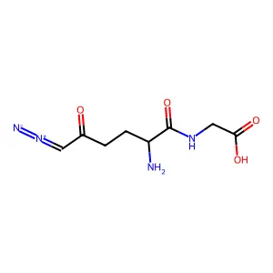 6-diazo-5-oxo-L-norleucylglycine structure