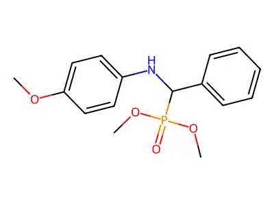 Dimethyl P-[[(4-methoxyphenyl)amino]phenylmethyl]phosphonate structure