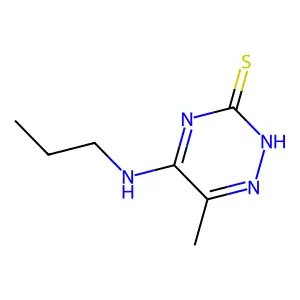 6-methyl-5-(propylamino)-1,2,4-triazine-3(2H)-thione structure