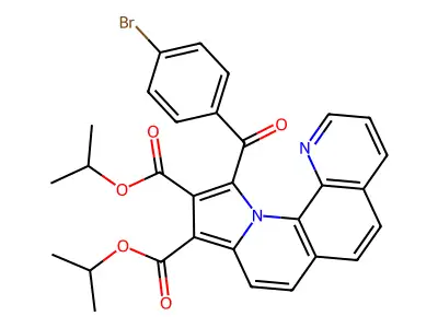 Diisopropyl 11-(4-bromobenzoyl)pyrrolo[1,2-a][1,10]phenanthroline-9,10-dicarboxylate structure