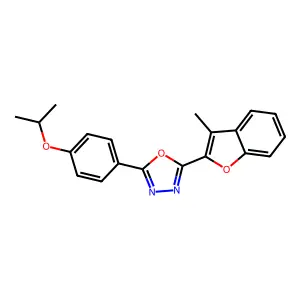2-(3-Methyl-1-benzofuran-2-yl)-5-[4-(propan-2-yloxy)phenyl]-1,3,4-oxadiazole structure