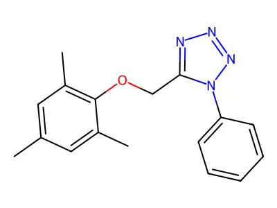 5-[(mesityloxy)methyl]-1-phenyl-1H-tetrazole structure