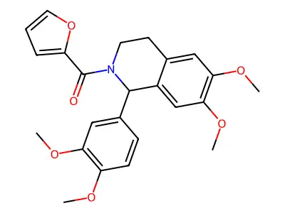 [1-(3,4-dimethoxyphenyl)-6,7-dimethoxy-3,4-dihydro-1H-isoquinolin-2-yl]-(furan-2-yl)methanone structure