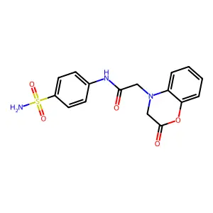 2-(2-oxo-2H-benzo[b][1,4]oxazin-4(3H)-yl)-N-(4-sulfamoylphenyl)acetamide structure