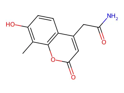 2-(7-hydroxy-8-methyl-2-oxo-2H-chromen-4-yl)acetamide structure