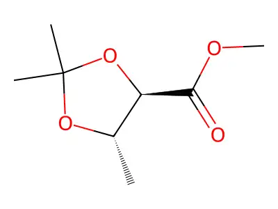 Methyl (4R,5S)-2,2,5-trimethyl-1,3-dioxolane-4-carboxylate structure