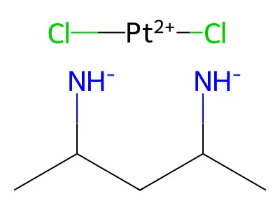 4-Azanidylpentan-2-ylazanide;dichloroplatinum(2+) structure