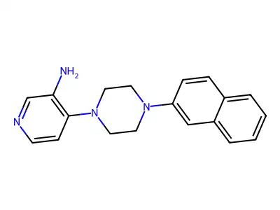 Piperazine, 1-(3-amino-4-pyridyl)-4-(2-naphthyl)- structure