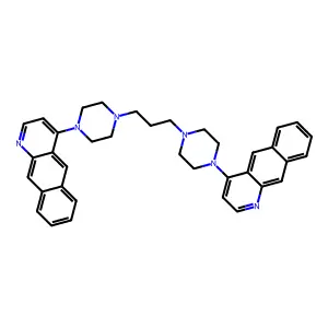 Benzo(g)quinoline, 4,4'-(1,3-propanediyldi-4,1-piperazinediyl)bis- structure