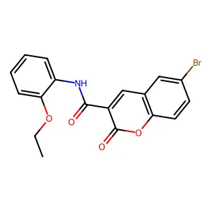 6-bromo-N-(2-ethoxyphenyl)-2-oxo-2H-chromene-3-carboxamide structure