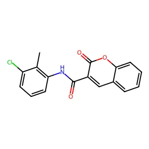 N-(3-chloro-2-methylphenyl)-2-oxo-2H-chromene-3-carboxamide structure