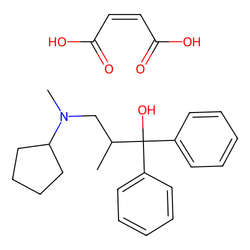 Benzhydrol, alpha-(2-(cyclopentylmethylamino)-1-methylethyl)-, maleate structure