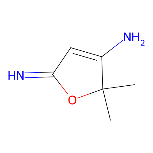 2,5-Dihydro-5-imino-2,2-dimethyl-3-furanamine structure