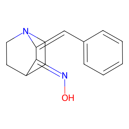 2-Benzylidenequinuclidin-3-one oxime structure