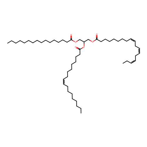 1-Palmitin-2-Olein-3-Linolenin structure