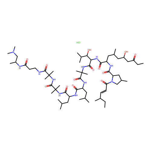 leucinostatin A, hydrochloride structure
