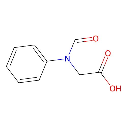 (Formylanilino)acetic acid structure